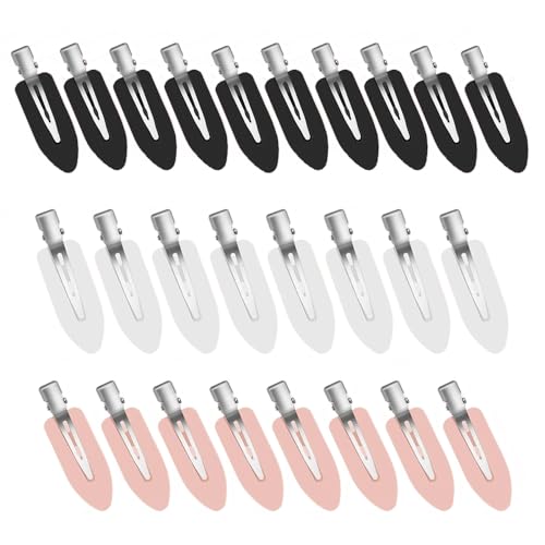 ZEVONDA 26 PCS Keine Falten Haarspangen - Keine Biegung Haarspangen Make-up Haarspangen Haarstyling Clips Friseur Haarnadeln für Mädchen Frauen (Schwarz, Rosa, Weiß) von ZEVONDA