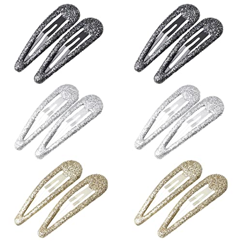 ZEVONDA 6pcs Glitzer Haar Schnappclips - Metall Haarspangen Bunte Glitzer Pailletten Haarspangen Haarspangen Haarspangen Haarstyling Zubehör für Kleinkinder Kinder Mädchen Frauen von ZEVONDA