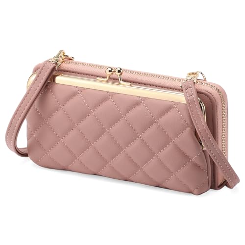 ZEWZI Klein Handy Umhängetasche,Damen Kleine Umhängetasche,PU Leder Crossbody Schultertasche mit Geldbeutel Kartenfächer Verstellbar Abnehmbar Schultergurt von ZEWZI