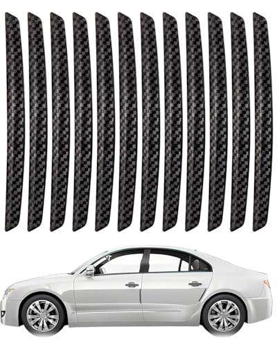 ZEXIJOW 12 Pcs Hochwertiger Türkantenschutz Autotür Kantenschutz Auto Schwarz Gummi Türkantenschoner Aufkleber Selbstklebender Türkantenschutz für alle Modelle Autospiegel,Autotür(Schwarz) von ZEXIJOW