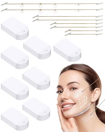 ZEXIJOW 80 Stück Facelifting Tape,Lnstant Invisible Face Lift Sticker,Bei schlaffer Haut,Lift Band Unsichtbare V-Form Gesicht Make-Up Gesicht Lift Werkzeuge Für Gesicht,Eye Lift Tape,8 Hebeseile von ZEXIJOW