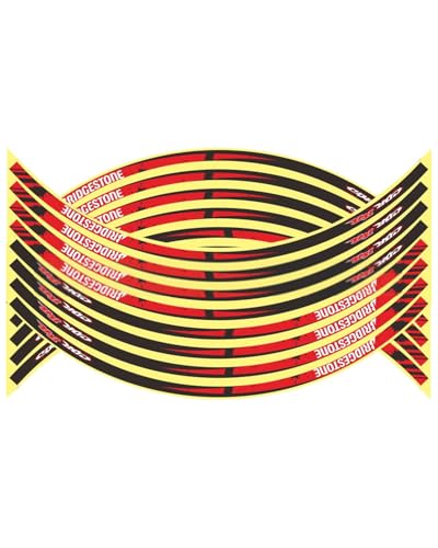 ZEXIJOW Motorrad-Felgenrandaufkleber-Set für 2 Räder von 15 bis 19 Zoll,Reflektierend und auffällig,Motorrad-Felgenaufkleber,Motorrad-Felgenaufkleber widersteht Regen und Sonne,Racing-Design von ZEXIJOW