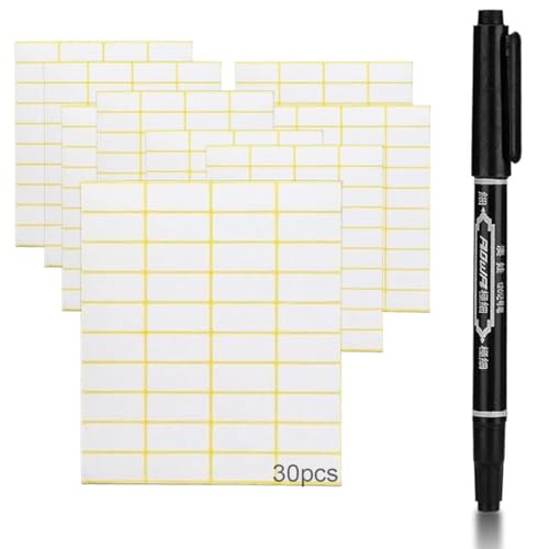 30 Blatt für 1200 Aufkleber Etiketten Selbstklebend, 38 x 19 mm Universal Klebeetiketten Adressetiketten Haushaltsetiketten Tiefkühletiketten für Büro Küche und Marmelade von ZEXOWIJ