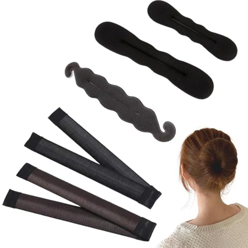 5er Pack Flechthilfe Haare Mädchen Und Damen, Haarstrickwerkzeug Zubehör DIY-Haarstyling für Lange und Kurze Haare,Braun Donut Hair Bun Maker für Kinder Dutt Haar 5er Pack Flechthilfe Haare Mädchen Und Damen, Haarstrickwerkzeug Zubehör DIY-Haarstyling für Lange und Kurze Haare,Braun Donut Hair Bun Maker für Kinder Dutt Haar von ZEXOWIJ