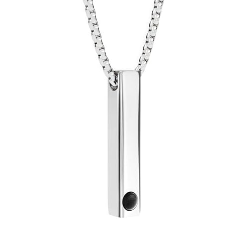 ZEXUPER personalisierte Halskette mit Bild Projektion, Halskette mit Bild im Inneren Foto-Halskette mit individuellem Bild Anhänger im Stein als personalisierte Geschenke für Frauen von ZEXUPER