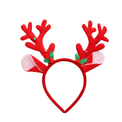 ZEYER Weihnachts-Stirnbänder, rotes Hirschgeweih, Stirnband, Hirschkostüm für Damen, Glocke, Hirschgeweih, niedliche Hirschohren, Stirnband, Weihnachtszubehör, 1 Stück ZEYER Weihnachts-Stirnbänder, rotes Hirschgeweih, Stirnband, Hirschkostüm für Damen, Glocke, Hirschgeweih, niedliche Hirschohren, Stirnband, Weihnachtszubehör, 1 Stück von ZEYER