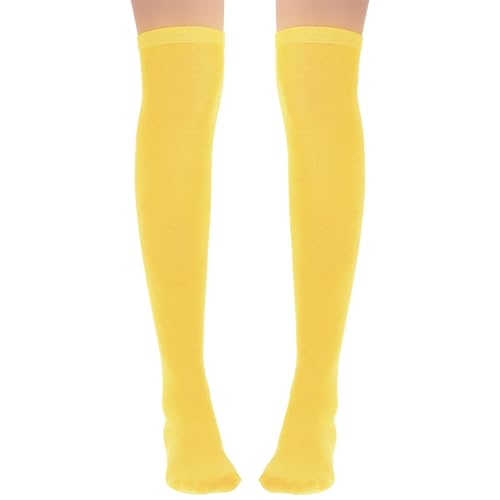 ZEYIYER Overknees Strümpfe Damen Gelb Thigh High Socks, Overknee Strümpfe, Kniestrümpfe, Overknees Socken Damen Gelb Extra Lang 65,5 cm Beinwärmer für Weihnachts-Cosplay ZEYIYER Overknees Strümpfe Damen Gelb Thigh High Socks, Overknee Strümpfe, Kniestrümpfe, Overknees Socken Damen Gelb Extra Lang 65,5 cm Beinwärmer für Weihnachts-Cosplay von ZEYIYER