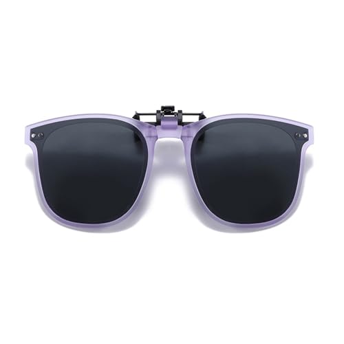 ZEZEZ Polarisierte Clip-On-Sonnenbrille for Kinder S28, UV400 Faltbare Flip-Up-TAC-Linse, Sonnenschutz for Kinder von 3–12 Jahren, Inklusive Tragbarem Etui(Violett) von ZEZEZ