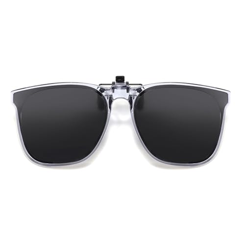 ZEZEZ S26 Faltbare Polarisierte Clip-On-Sonnenbrille for Korrekturbrillen for Männer und Frauen – UV-Schutz, Leichtes Design, Tragbares Reiseetui for Radfahren und Outdoor(Light blue) von ZEZEZ