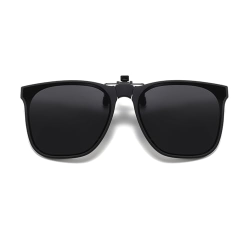 ZEZEZ S26 Faltbare Polarisierte Clip-On-Sonnenbrille for Korrekturbrillen for Männer und Frauen – UV-Schutz, Leichtes Design, Tragbares Reiseetui for Radfahren und Outdoor(Matte black) von ZEZEZ