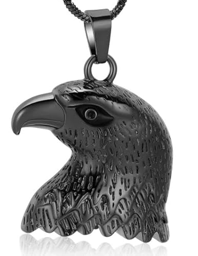 ZEZILE Adler Urne Halskette für Asche für Frauen Männer Edelstahl Einäscherung Gedenkschmuck Andenken Geliebte Asche Halter von ZEZILE
