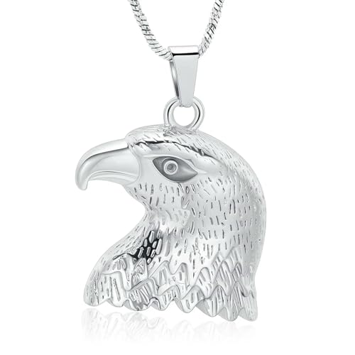 ZEZILE Adler Urne Halskette für Asche für Frauen Männer Edelstahl Einäscherung Gedenkschmuck Andenken Geliebte Asche Halter von ZEZILE