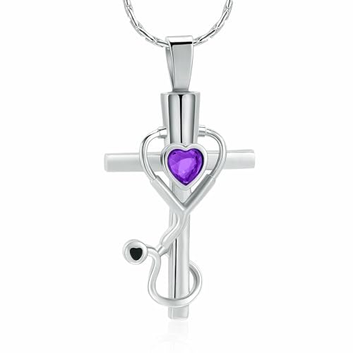 ZEZILE Anhänger Einäscherung Schmuck für Asche Herz Kristall Kreuz Urne Halskette Andenken Memorial Geschenk ZEZILE Anhänger Einäscherung Schmuck für Asche Herz Kristall Kreuz Urne Halskette Andenken Memorial Geschenk von ZEZILE