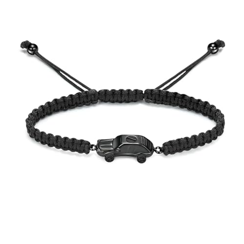 ZEZILE Auto Urne Armband für Asche Einäscherung Schmuck Andenken Verstellbar Geflochtenes Armband Armreif Gedenkgeschenk für Frauen Männer von ZEZILE