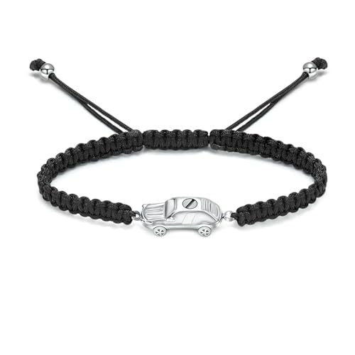 ZEZILE Auto Urne Armband für Asche Einäscherung Schmuck Andenken Verstellbar Geflochtenes Armband Armreif Gedenkgeschenk für Frauen Männer von ZEZILE