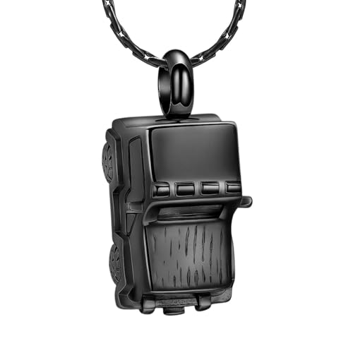 ZEZILE Auto Urne Halskette Einäscherung Schmuck für Asche Gedenkanhänger Geliebte Asche Halter Andenken für Männer von ZEZILE