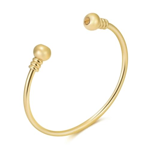 ZEZILE Doppelende Offene Einäscherung Urne Armband für Asche Edelstahl Gedenkschmuck Andenken Armreif 4 Farben Asche Medaillons von ZEZILE