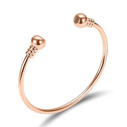 ZEZILE Doppelende Offene Einäscherung Urne Armband für Asche Edelstahl Gedenkschmuck Andenken Armreif 4 Farben Asche Medaillons von ZEZILE