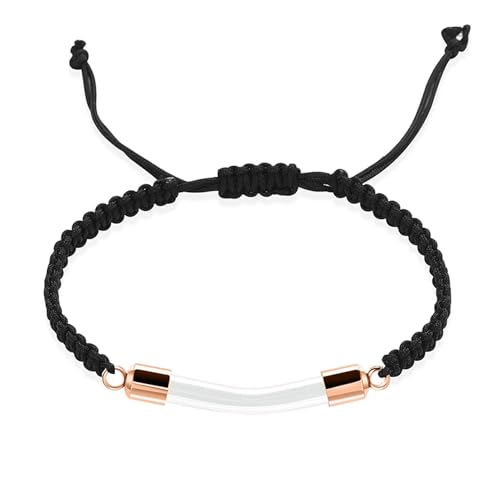 ZEZILE Edelstahl Einäscherung Armband für Asche - Transparent Glas Rohr Urne Armreif Gedenkschmuck für Männer Frauen von ZEZILE