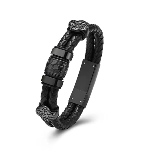 ZEZILE Einäscherung Armband für Asche Edelstahl Memorial Urne Schmuck Geflochtenes Armband Armreif Andenken Geschenk für Männer Frauen von ZEZILE