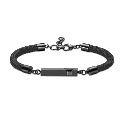 ZEZILE Einäscherung Armband für Asche für Frauen Männer Edelstahl Würfel Urne Verstellbare Armbänder Andenken Geburtsstein Gedenkschmuck von ZEZILE