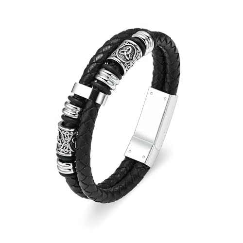 ZEZILE Einäscherung Armband für Asche für Männer Edelstahl Perle Gedenkschmuck Geflochtenes Armband Armreif Andenken von ZEZILE