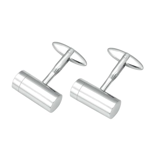 ZEZILE Einäscherung Rohling Edelstahl Zylinder Einäscherung Manschettenknöpfe Für Männer Halten Geliebte Menschen Asche Andenken Memorial Urne Schmuckhalter von ZEZILE