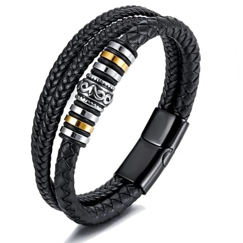 ZEZILE Einäscherung Schmuck Geflochtene Urne Armband für Asche für Männer Jungen Herren handgemachtes geflochtenes Seil zweireihiges Urnenarmband von ZEZILE