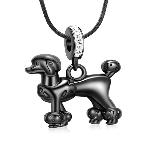 ZEZILE Einäscherung Schmuck Hund Urne Halskette für Asche Edelstahl Memorial Haustier Mensch Asche Andenken Anhänger für Frauen Männer von ZEZILE