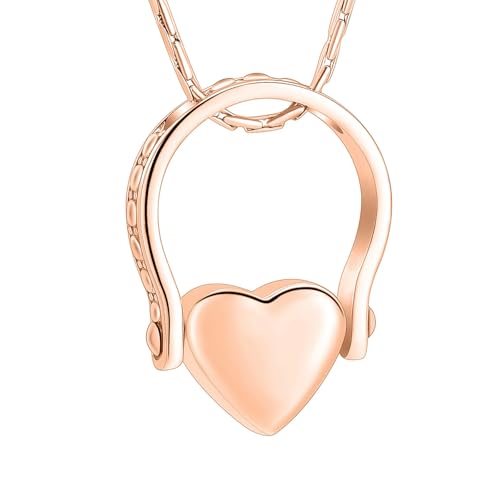 ZEZILE Einäscherungsringe für Asche - Liebe Herz Urne Memorial Finger Ring Anhänger Halskette Edelstahl Andenken Schmuck Geschenk für Frauen von ZEZILE