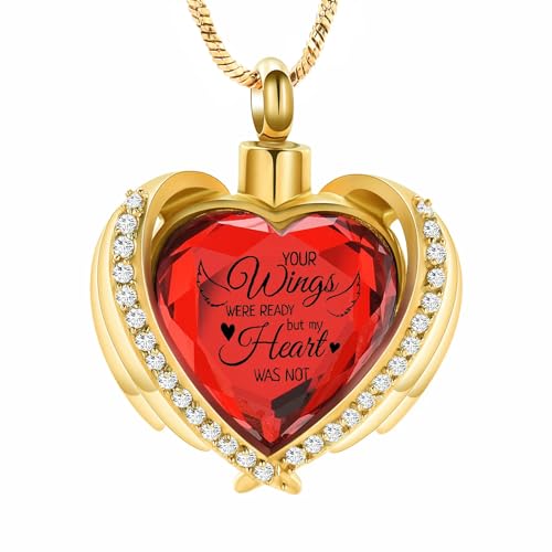 ZEZILE Feuerbestattung Schmuck Herz Urne Halskette für Asche Halter Memorial Andenken Urne Schmuck für Frauen von ZEZILE
