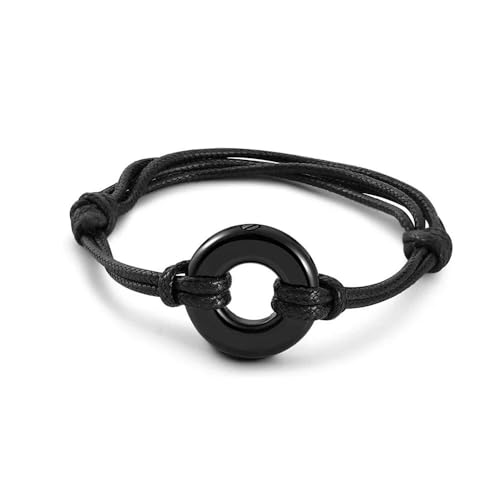 ZEZILE Feuerbestattung Urnen Armband für Asche Gedenkarmbänder Kreis des Lebens Ewigkeit Schmuck für Männer Frauen Verstellbare Länge 17cm-25cm von ZEZILE