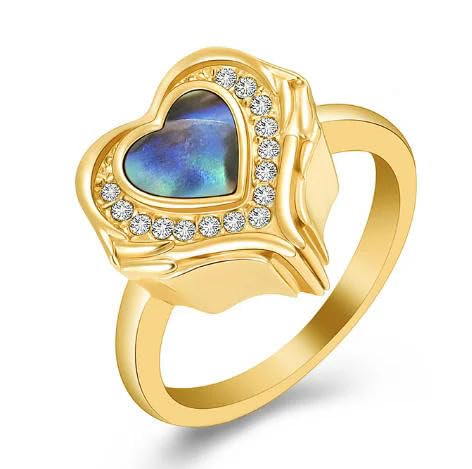 ZEZILE Feuerbestattungsschmuck für Asche Herz mit Engelsflügeln Urnenring Muschel Finger Ring Geliebte Andenken für Frauen von ZEZILE