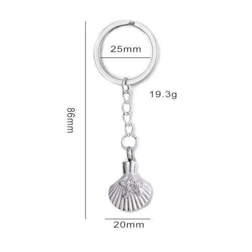 ZEZILE Fisch Einäscherung Schmuck Asche Andenken Urne Memorial Schlüsselanhänger Edelstahl Schlüsselanhänger Memorial Andenken Asche Schmuck von ZEZILE