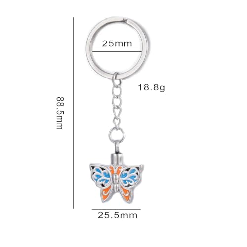 ZEZILE Fisch Einäscherung Schmuck Asche Andenken Urne Memorial Schlüsselanhänger Edelstahl Schlüsselanhänger Memorial Andenken Asche Schmuck von ZEZILE