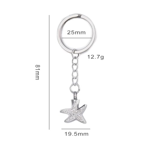 ZEZILE Fisch Einäscherung Schmuck Asche Andenken Urne Memorial Schlüsselanhänger Edelstahl Schlüsselanhänger Memorial Andenken Asche Schmuck von ZEZILE