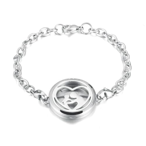ZEZILE Frauen Armbänder mit ätherischen Ölen Edelstahl mit ätherischen Ölen Parfüm Medaillon Diffusor Armbänder von ZEZILE