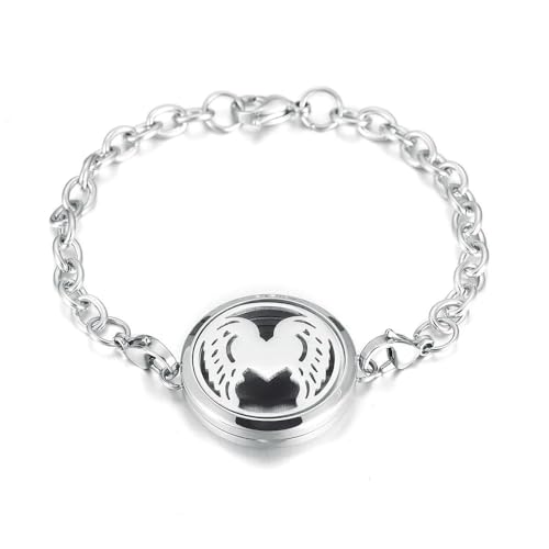 ZEZILE Frauen Armbänder mit ätherischen Ölen Edelstahl mit ätherischen Ölen Parfüm Medaillon Diffusor Armbänder von ZEZILE