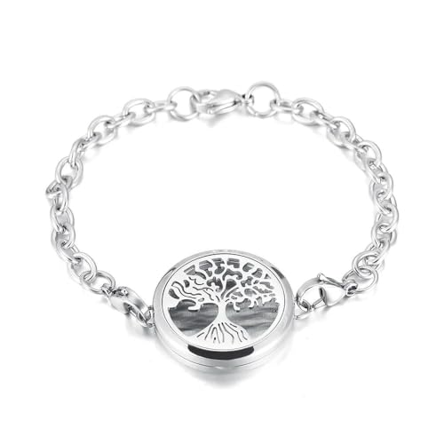 ZEZILE Frauen Armbänder mit ätherischen Ölen Edelstahl mit ätherischen Ölen Parfüm Medaillon Diffusor Armbänder von ZEZILE
