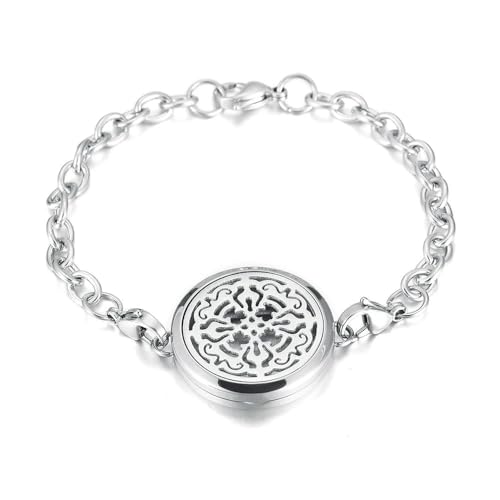 ZEZILE Frauen Armbänder mit ätherischen Ölen Edelstahl mit ätherischen Ölen Parfüm Medaillon Diffusor Armbänder von ZEZILE