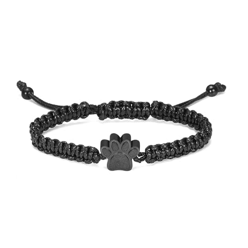 ZEZILE Haustier Urne Armband für Asche Pfote Abdruck Einäscherung Schmuck Edelstahl Andenken Memorial Haustier Hund Katze Asche Armband für Männer Frauen von ZEZILE