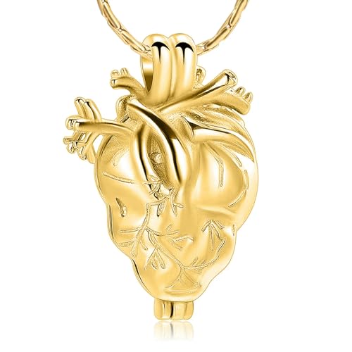 ZEZILE Herz Einäscherung Schmuck Asche Andenken Beerdigung für Memorial Ewigkeit Anhänger Halskette von ZEZILE