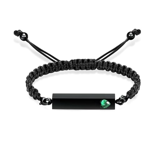 ZEZILE Herz Kristall Urne Armband für Asche Langer Streifen Einäscherung Schmuck Edelstahl Memorial Asche Andenken Schmuck für Frauen Männer von ZEZILE