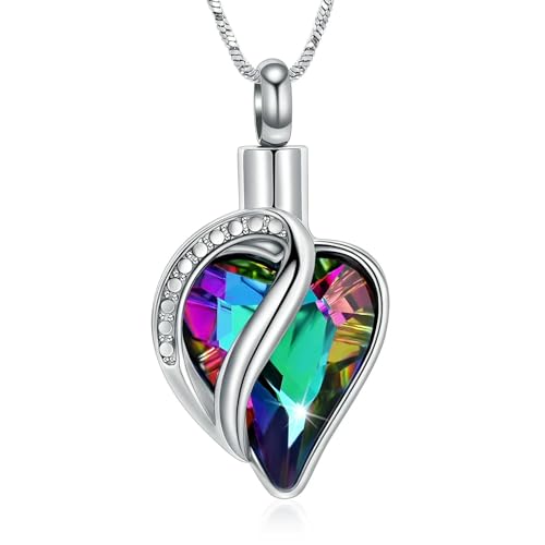 ZEZILE Herz Urne Halskette für Asche für Frauen Memorial Asche Andenken Urne Schmuck von ZEZILE