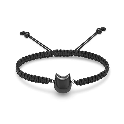 ZEZILE Katze Urne Armband für Asche Edelstahl Einäscherung Schmuck Edelstahl Andenken Memorial Haustier Asche Armband für Frauen Männer von ZEZILE