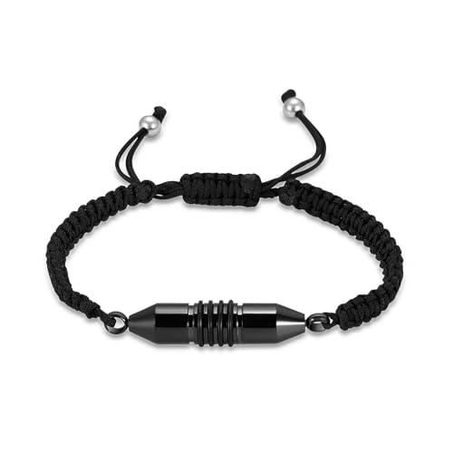 ZEZILE Keepsake Urn Armband für Asche Halter Verstellbar Geflochten Einäscherung Edelstahl Memorial Keepsake Schmuck Geschenk für Männer Frauen von ZEZILE