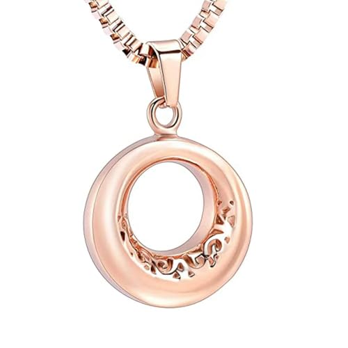 ZEZILE Kreis des Lebens Urne Halskette für Asche Halter Edelstahl Asche Andenken Memorial Urne Schmuck von ZEZILE