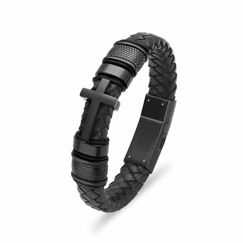 ZEZILE Kreuz Einäscherung Armband für Asche Edelstahl Urne Gedenkschmuck Geflochtenes Armband Armreif Andenken für Männer Frauen von ZEZILE