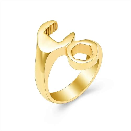 ZEZILE Männer Einäscherung Urne Ringe für Asche Schraubenschlüssel Ring Edelstahl Schmuck Andenken Asche Halter von ZEZILE