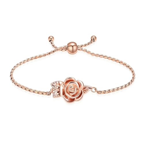 ZEZILE Rose Blume Einäscherung Armband für Asche für Frauen Mädchen Verstellbare Memorial Armreif Urne Schmuck Geliebte Andenken Geschenk ZEZILE Rose Blume Einäscherung Armband für Asche für Frauen Mädchen Verstellbare Memorial Armreif Urne Schmuck Geliebte Andenken Geschenk von ZEZILE